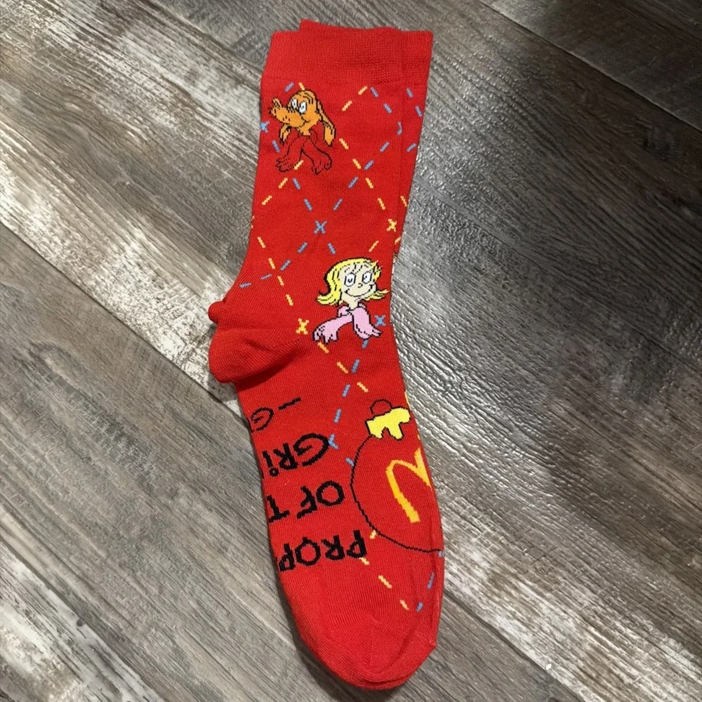 The Grinch Meal McDonald's Red Socks New Unused 2025 Limited Edition.